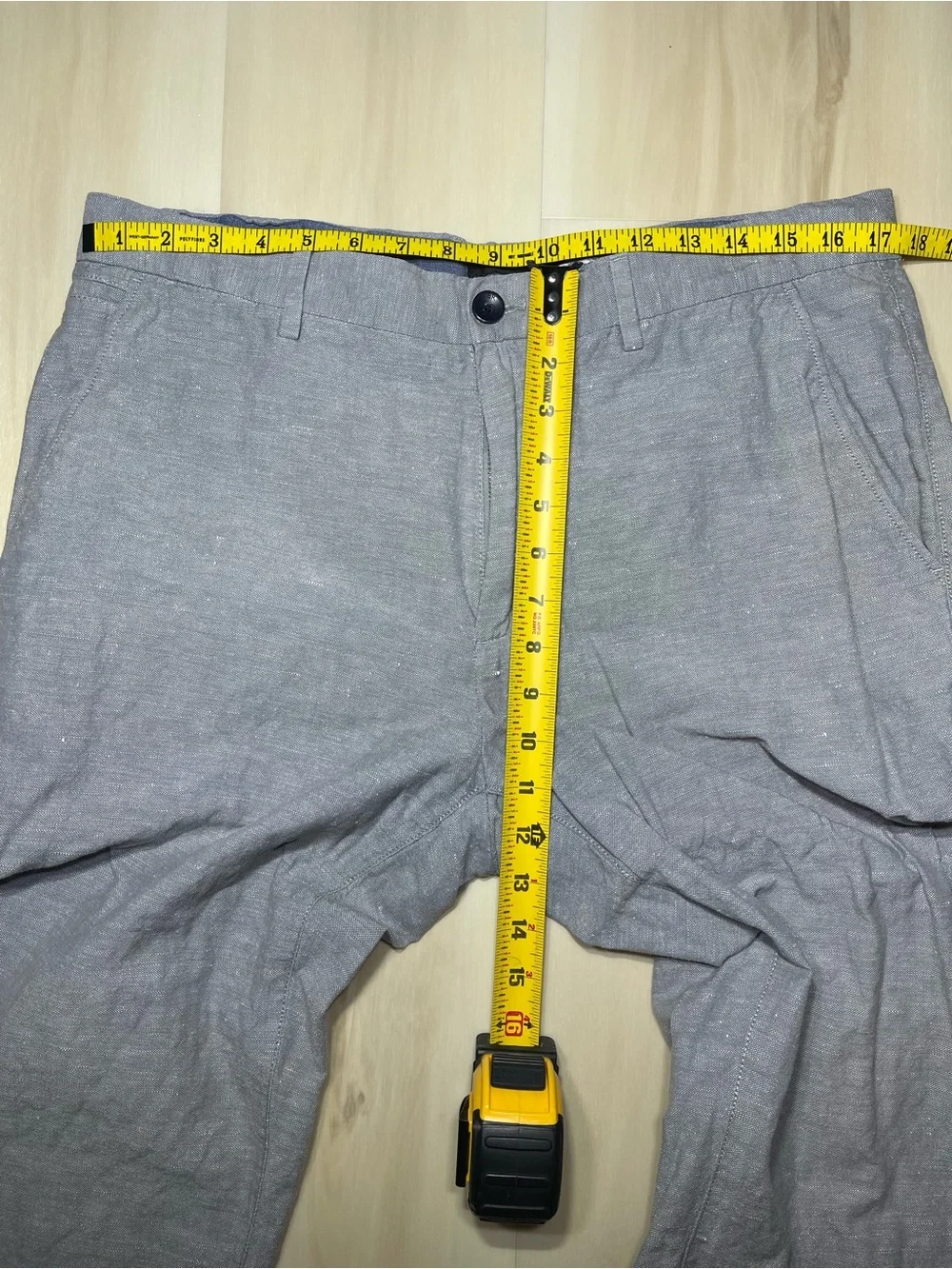 Banana Republic Linen Blend Chino Men’s Sz 35X30 Grey Kentfield Straight Leg